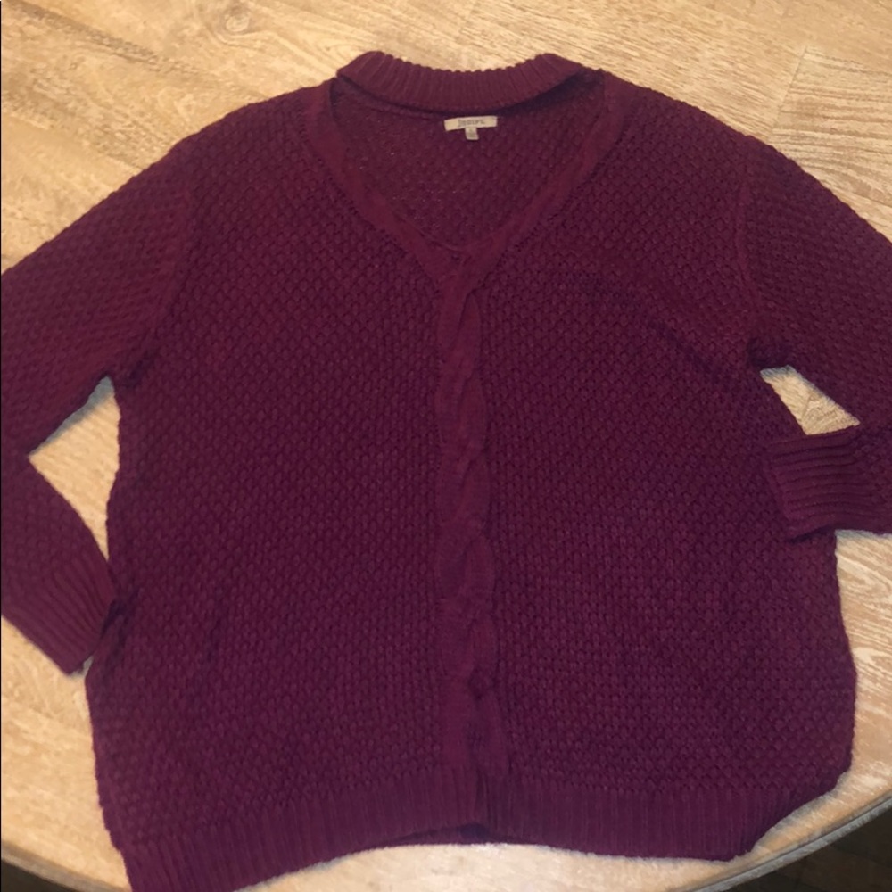 Jodifl sweater neck cutout purple small